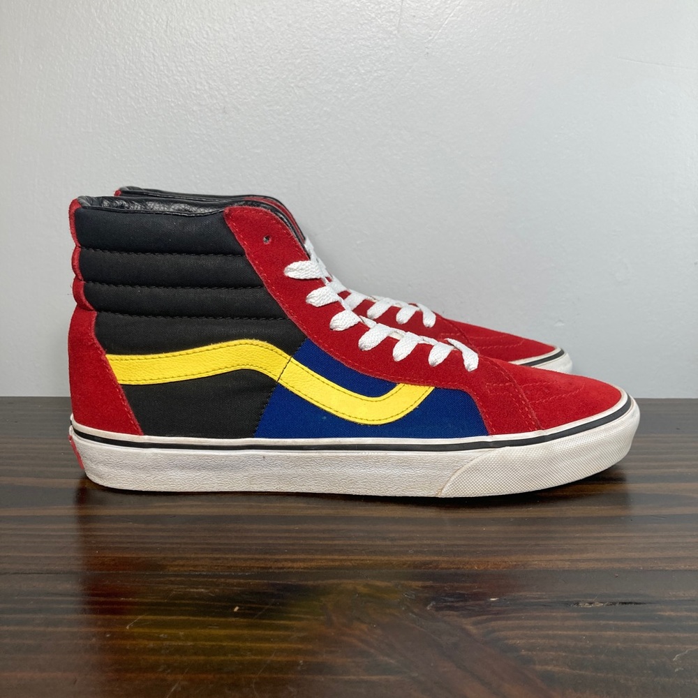 Vans SK8 Hi OTW Rally Reissue Multicolor Chili Red Suede Sneakers Mens 9.5